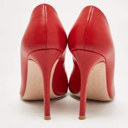 Pre Owned Gianvito Rossi Red Leather Gianvito Pumps Size 36