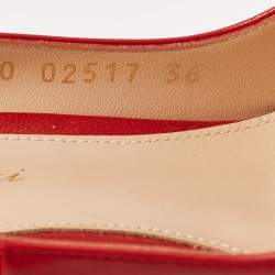 Pre Owned Gianvito Rossi Red Leather Gianvito Pumps Size 36