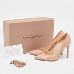 Pre Owned Gianvito Rossi Beige Patent Leather Gianvito Pumps Size 36