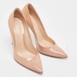 Pre Owned Gianvito Rossi Beige Patent Leather Gianvito Pumps Size 36