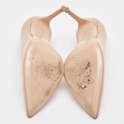 Pre Owned Gianvito Rossi Beige Patent Leather Gianvito Pumps Size 36