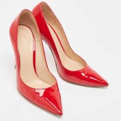 Pre Owned Gianvito Rossi Red Patent Leather Gianvito Pumps Size 36