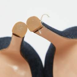 Pre Owned Gianvito Rossi Blue Denim and PVC Plexi Pumps Size 38.5