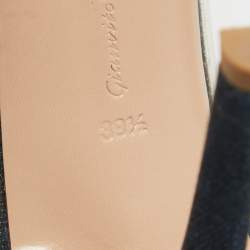 Pre Owned Gianvito Rossi Blue Denim and PVC Plexi Pumps Size 38.5