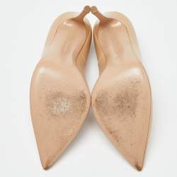 Pre Owned Gianvito Rossi Beige Leather Gianvito 105 Pumps Size 39.5