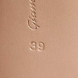 Pre Owned Gianvito Rossi Beige Leather Gianvito 105 Pointed Toe Pumps Size 39