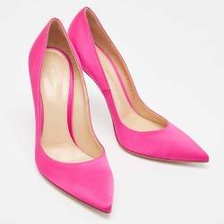 Pre Owned Gianvito Rossi Pink Satin Gianvito Pumps Size 39