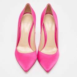 Pre Owned Gianvito Rossi Pink Satin Gianvito Pumps Size 39