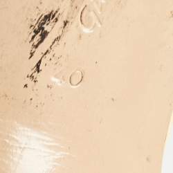 Pre Owned Gianvito Rossi Beige Patent Leather Portofino Sandals Size 40