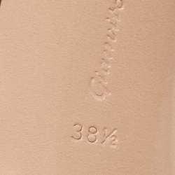 Pre Owned Gianvito Rossi Brown/White Leopard Print Calfhair Elle Slide Sandals Size 38.5