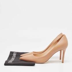 Pre Owned Gianvito Rossi Beige Leather Gianvito Pumps Size 38.5