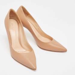 Pre Owned Gianvito Rossi Beige Leather Gianvito Pumps Size 38.5