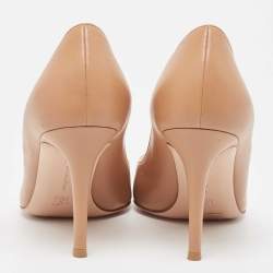 Pre Owned Gianvito Rossi Beige Leather Gianvito Pumps Size 38.5