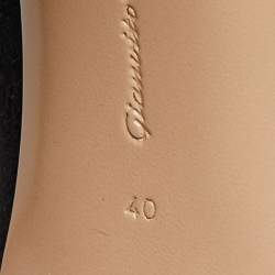 Pre Owned Gianvito Rossi Black Suede Ankle Tie Sandals Size 40