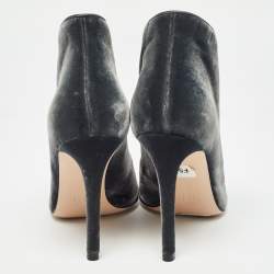 Gianvito Rossi Black Velvet Vamp Booties Size 36