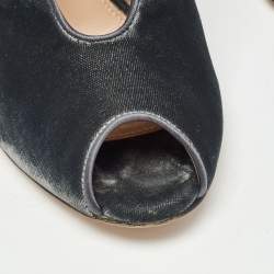 Gianvito Rossi Black Velvet Vamp Booties Size 36