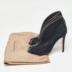 Gianvito Rossi Black Velvet Vamp Booties Size 36