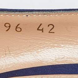 Pre Owned Gianvito Rossi Blue Satin Pointed Toe Pumps Size 42