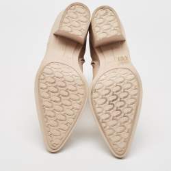 Pre Owned Gianvito Rossi Beige Leather Dylan Ankle Boots Size 41.5