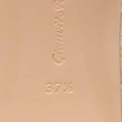 Gianvito Rossi Beige Suede Janis Ankle Wrap Sandals Size 37.5
