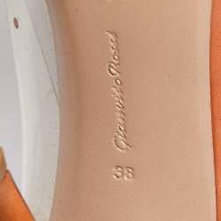 Gianvito Rossi Orange/Beige Suede and PVC Plexi Pumps Size 38