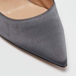 Gianvito Rossi Grey Satin Gianvito Pumps Size 38.5