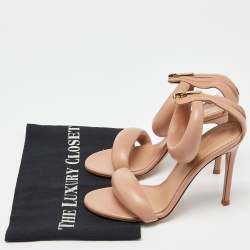 Pre Owned Gianvito Rossi Beige Leather Bijoux Sandals Size 35