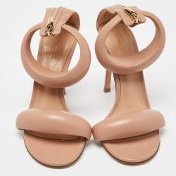 Pre Owned Gianvito Rossi Beige Leather Bijoux Sandals Size 35