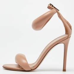 Pre Owned Gianvito Rossi Beige Leather Bijoux Sandals Size 35