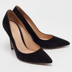 Gianvito Rossi Black Suede Point Pumps Size 38