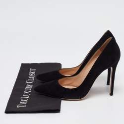 Gianvito Rossi Black Suede Point Pumps Size 38