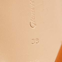 Pre Owned Gianvito Rossi Multicolor Satin Ankle Strap Open Toe Sandals Size 38