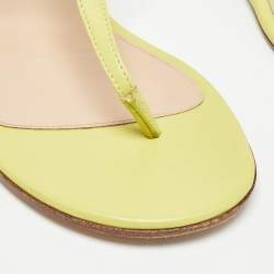 Pre Owned Gianvito Rossi Green Leather Slingback Sandals Size 38