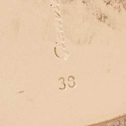 Pre Owned Gianvito Rossi Green Leather Slingback Sandals Size 38