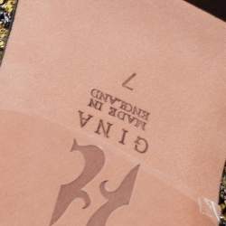 Pre Owned Gina Metallic Gold Glitter Pointed Toe Ballet Flats Size 40