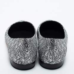 Pre Owned Gina Silver Glitter Embellished Ballet Flats Size 38