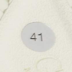 Pre Owned Gina Black Leather and Crystal Low Top Sneakers Size 41