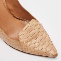 Gina Brown Python Leather Pointed Toe Pumps Size 37.5