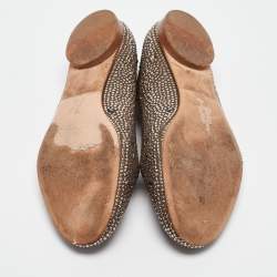 Gina Brown Crystal Embellished Satin Smoking Slippers Size 42
