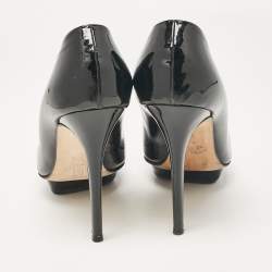 Gina Black Patent Leather Platform Pumps Size 40