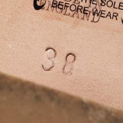 مملوكة مسبقًا Gina Purple Crystal Embellished Leather Slide Sandals Size 38