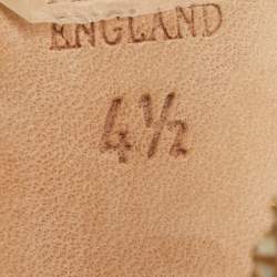 Pre Owned Gina Gold Crystal Embellished Satin Slingback Sandals Size 37.5