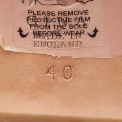 مملوكة مسبقًا Gina Silver Leather Crystal Embellished Gabriella Slide Sandals Size 40