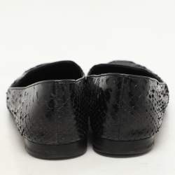 Gina Black Python Ballet Flats Size 37