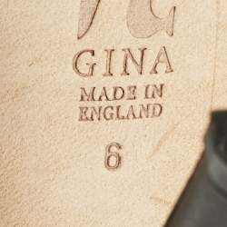 Gina Grey/Black Lace Crystal Embellished Open Toe Platform Pumps Size 39