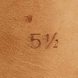 Pre Owned Gina Gold Leather Thong Sandals Size 38.5