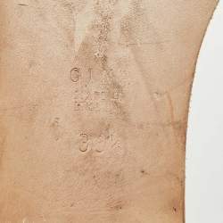 مملوكة مسبقًا Gina Metallic Leather Crystal Embellished Loren Flat Slide Size 39.5