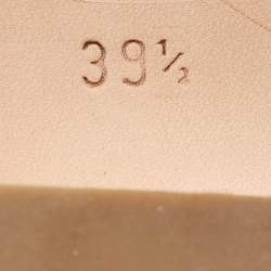 مملوكة مسبقًا Gina Metallic Gold Leather Crystal Embellished Slide Sandals Size 39.5