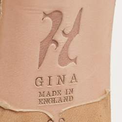 مملوكة مسبقًا Gina Multicolor Leather Crystal Embellish Utah Slide Sandals Size 39