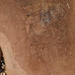 Pre Owned Gina Brown Crystal Embellished Leather Loren Flat Sandals Size 39